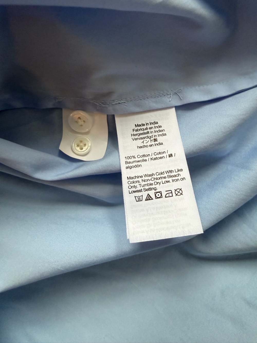 Madewell Easy Y-Neck Button-Up Shirt Peri Blue Size XL NWT - Picture 12 of 15